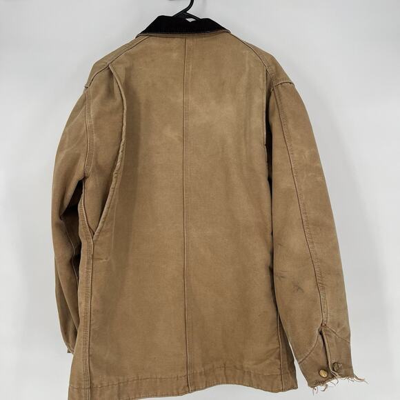 Vintage Carhartt Jacket 46L Blanket Lined Barn Chore Coat Union Made USA 6BLC - Picture 2 of 10